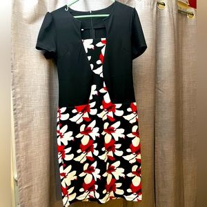 LG, Black/Red/White, Business Body-con Dress